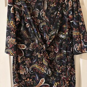 NY Collection Multicolor Paisley Dress XL